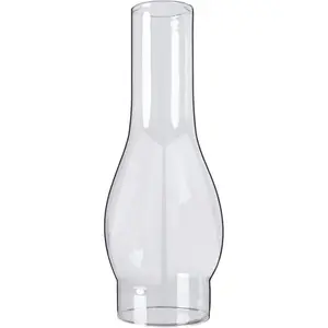 Oil Lamp Chimney 3 Inch Base by 10 Inch Height Kerosene Lamp Shade Tall Hurricane Lamp Glass Replacement Chimney for Oil and Kerosene Style Lamps White