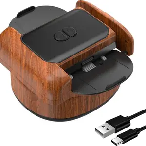 Wood Grain Automatic Shuffler Machine Quiet Portable Card Deck Uno Mahjong Poker Rechargeable Party Toy for Festivals Game Card Slots