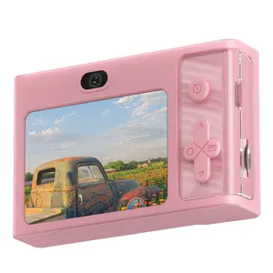 Portable Mini Compact CCD Digital Camera with CCD Sensor, HD Quality, Dual Lenses, Button Operation, Rear Lens, Sliding Cover, Selfie Function for Students, Daily Use