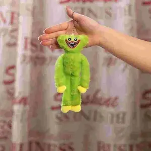 Cute 20cm Rainbow Huggy Wuggy Plush Keychain Soft Stuffed Monster Doll Creative Key Ring For Kids Party Favor & Gift