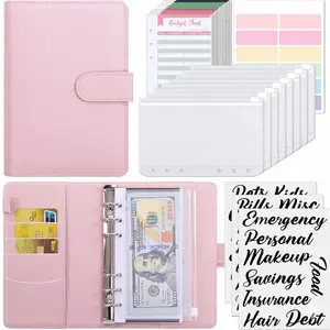 Budget Binder, Money Saving Binder with Zipper Envelopes, Cash Envelopes and Expense Budget Sheets for Budgeting