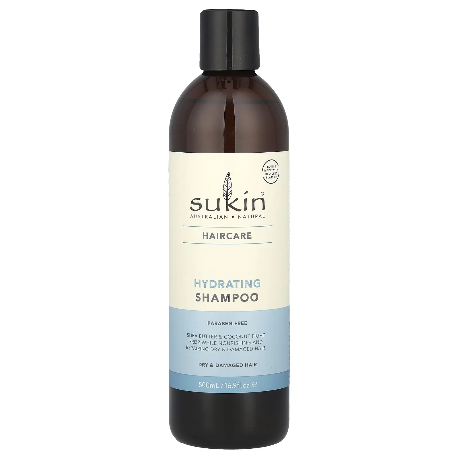 Sukin Hydrating Shampoo, Dry & Damaged Hair, 16.9 fl oz (500 ml)