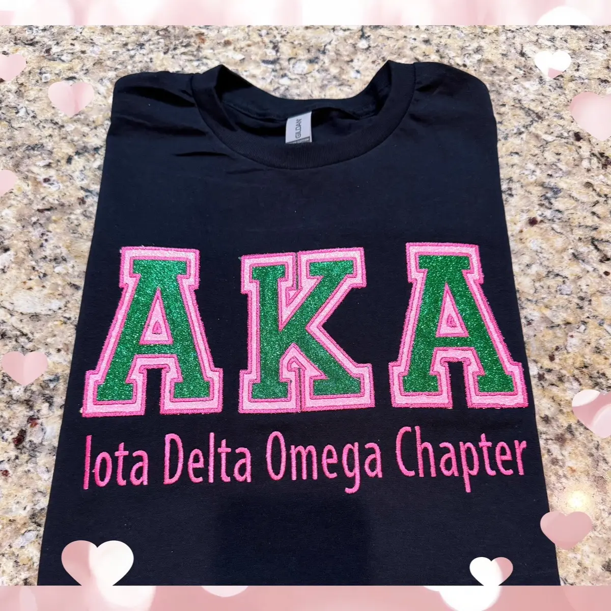 AKA Embroidered Tee with chapter name AKA Embroidered Tee with chapter name