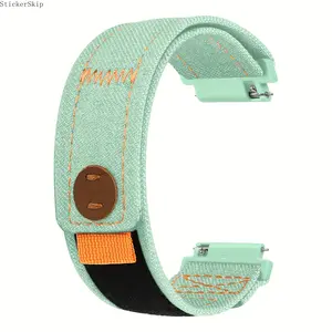 2026 New Denim Nylon Watch Band, 20mm 22mm Universal Replacement Strap, Durable Breathable Woven Wristband, Casual Retro Style Accessory for Daily Wear, Outdoor Sports and Business Casual Occasions