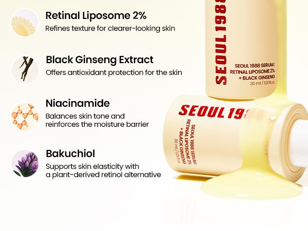 [KSECRET Official] SEOUL 1988 Retinal Advanced Trio | Complete Retinal Routine with 2% Serum + 4% Eye Cream + 12% Shot | Intensive Wrinkle Care, Pore Minimizing & Skin Renewal