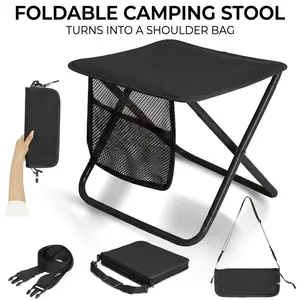 Portable Folding Camping Chair, Multi-Functional Outdoor Stool for Camping & Fishing, Compact Foldable Mini Bench Seat, Lightweight Travel Stool