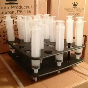 EZ-INJECT Tray and Racking Stand for Jello Shot Syringes - Lightweight Durable Plastic Organizer for 25 EZ-Inject Gelatin Syringes - Perfect for Holiday & Halloween Party