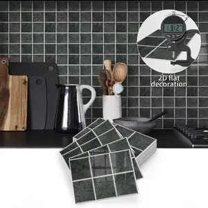 Self-adhesive vintage plaid wall stickers, herringbone PVC decals, wall renovation color-changing stickers, waterproof, stain-resistant and wear-resistant wallpaper, wall decoration enhancemnt stickers, decorative wallpaper