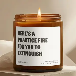 Funny Gift for a Firefighter, New Job Gift, Firefighter Candle, Firefighter Dad, Firefighter Girlfriend, Firefighter Wife, Christmas