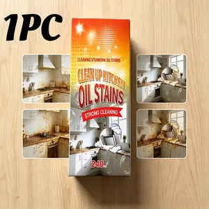 Heavy Duty Kitchen Foam Cleaner, Powerful Grease & Oil Stain Remover Spray, Multipurpose Degreaser for Stove, Range Hood and Cabinets, Daily Deep Cleaning Solution