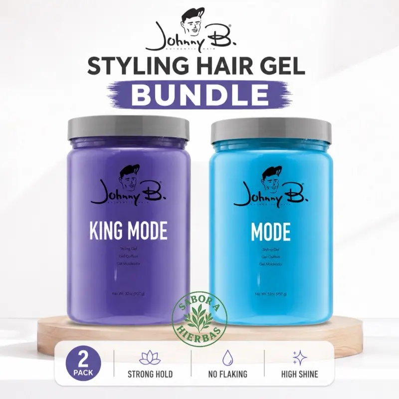 Johnny B. Mode & King Mode 32oz Haircare Styling Gel, 2-Pack