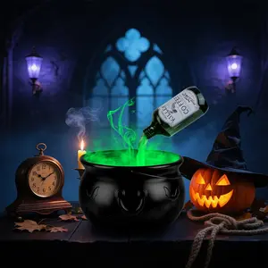 Floating Potion Bottle & Cauldron Halloween Decor