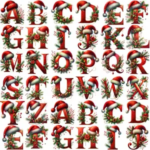 36 Pcs Christmas Letter Iron on Stickers Gold Foil T shirt Heat Transfer Decals for DIY Crafting Apparel Decorations Party Ornaments