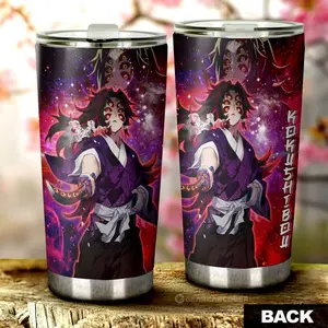 [SALE UP TO 39%] Kokushibou Demon Slayer Tumbler Cup, Kimetsu No Yaiba Infinity Castle Arc Stainless Steel Travel Mug, Anime Manga Drinkware for Hot & Cold Beverages, Gift for Otaku & Manga Fans, Gothic Y2K Aesthetic Drinkware