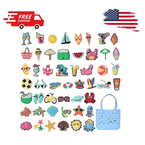 50pcs DIY Summer Beach Charms for Bogg Bag