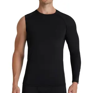 Mens One Arm Sleeve Compression Shirts 1/2 Long Sleeve Athletic Base Layer Undershirt Basketball Workout Top