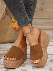 Summer New Thick Sole French Vacation Style Sandals for Women, Soft Non-Slip One Strap Platform Shoes, Beach Sandals