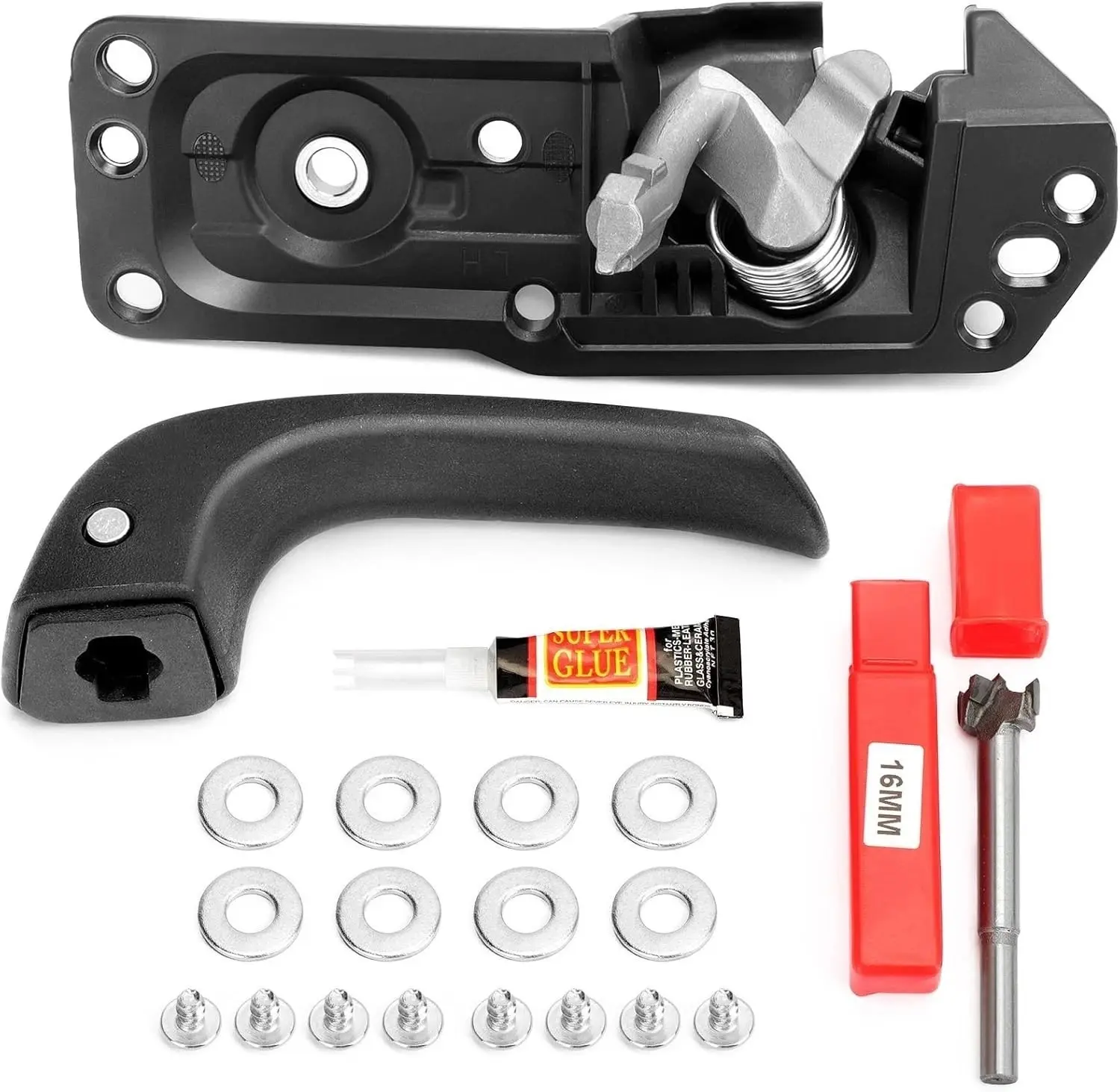 1 Left Interior Door Handle Accessory Kit - LH Driver's Side Durable Direct Replacement Solution for 2007-2013 Chevrolet Silverado, GMC Sierra, Cadillac
