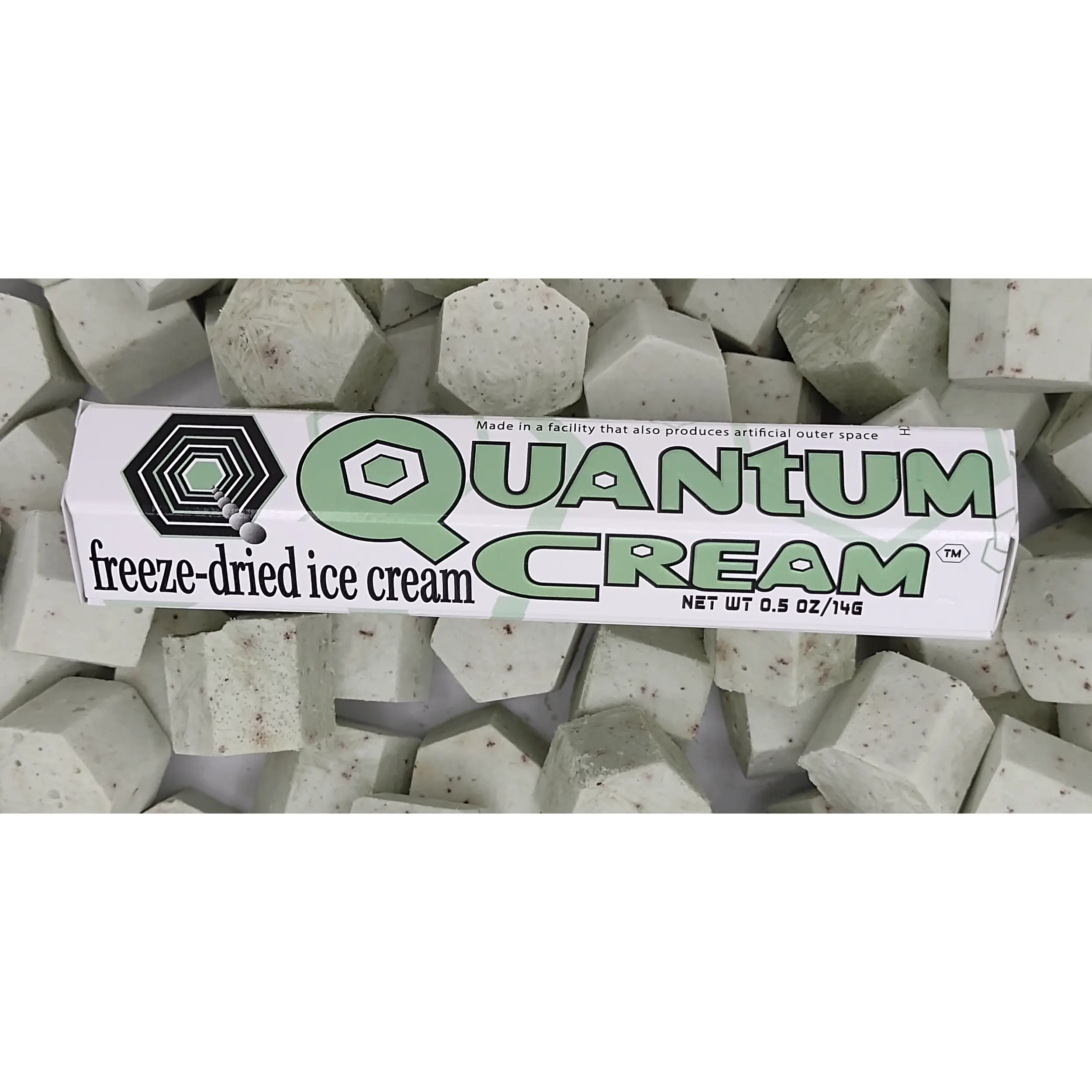 O.M.Geeks Ltd Quantum Cream Freeze-Dried Ice Cream CryoMint Chip Mint Chocolate Chip 2 Pack and  7 Pack and 21 Pack Non-Dairy, Nut-Free, Gluten-Free, Coconut, Snack