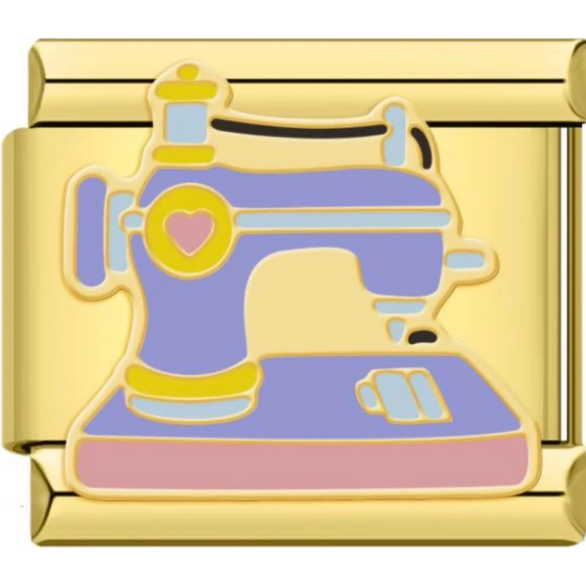 Purple Sewing Machine Charm, Delicate and Detailed Tiny Size Pendant for Jewelry Lovers, Creative Gift for Crafters
