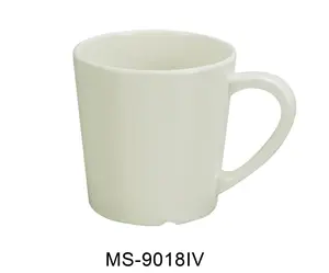 Yanco  3 in. 7 oz Mile Stone Coffee, Tea Mug & Cup - Melamine, Ivory - Pack of 48