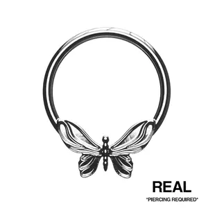 REAL Butterfly Septum Piercing - Symbolizing Consistency & Progress