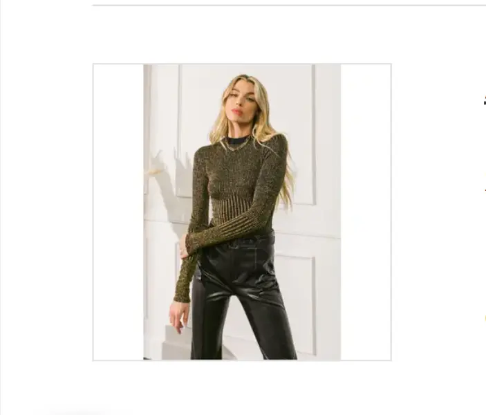 Majestic Pharaoh Black & Gold Knit Bodysuit