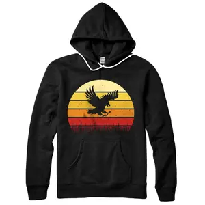 Personalized Vintage Hawk Sunset Retro Bird Lover Hawk Whisperer Classic Pullover Hoodie