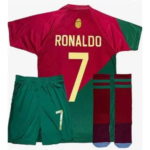 Portugal Soccer Legend #7 Jersey Fan Kids Unisex Jersey/Shorts Youth Sizes For 4-13 Years Trainnng Uniforms for Children