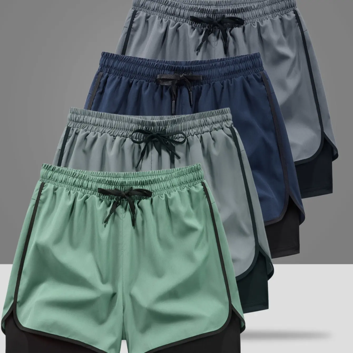 Army Green + Light Gray + Navy Blue + Dark Gray