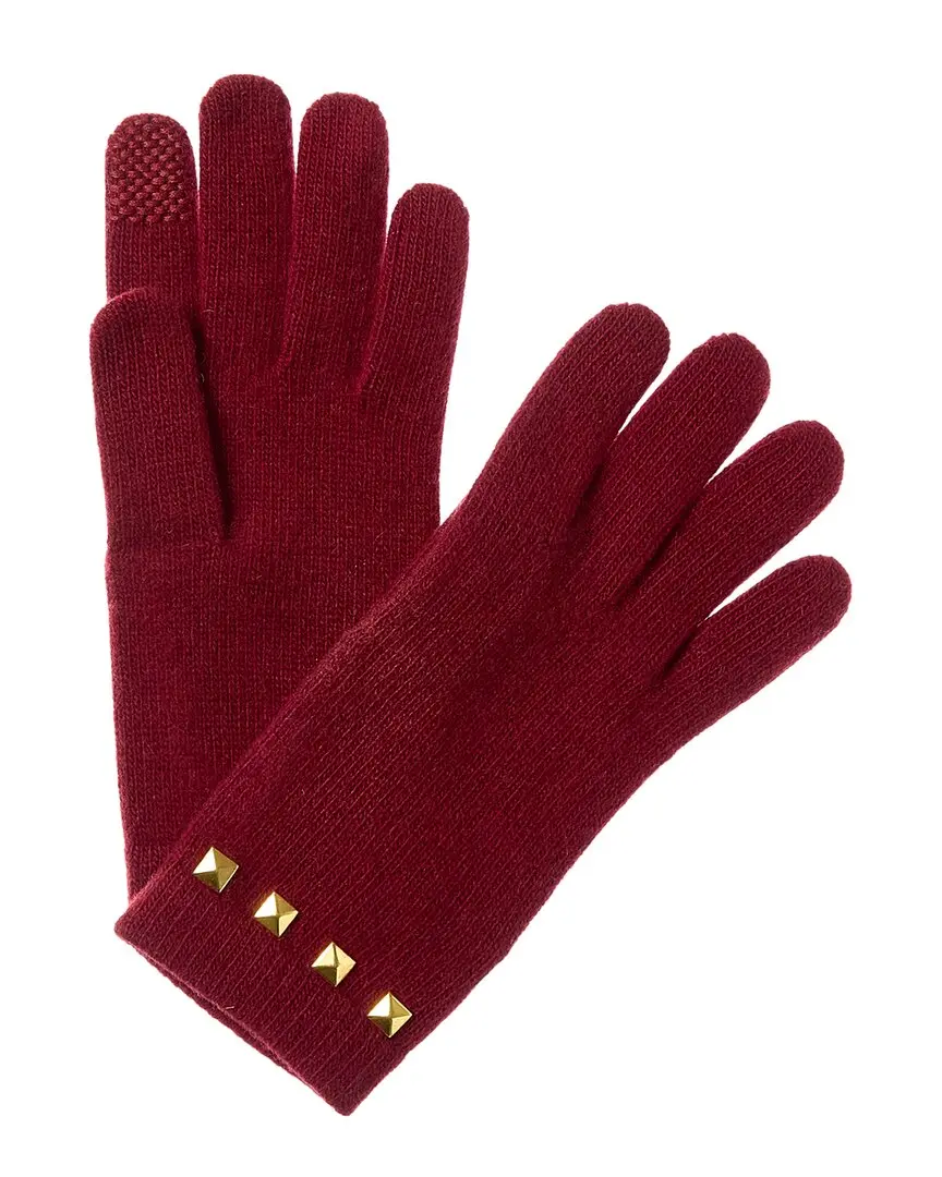 Portolano Studs On Cuff Cashmere Tech Gloves