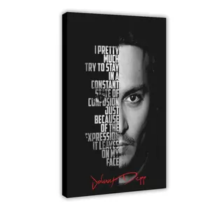 Inspirational Johnny Depp Motivational Quotes II Canvas Poster Wall Art Decoration For Home Bedroom Office Living Dorm Room Decor Boys Girls Gift