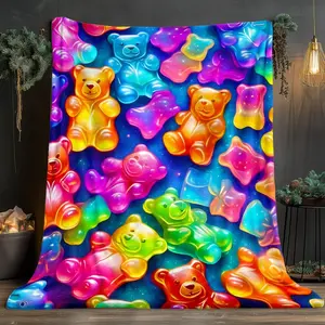 gummy bear pattern blanket.Available in four sizes, suitable for adults, teenagers, children and babies respectively.Thin Blanket Dream Workshop