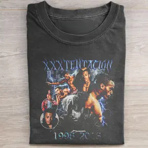 Vintage Xxxtentacion 1998-2018 Graphic Tee - Music Shirt - Rap Legend Memorial Shirt - Xxxtentacion Merch - Hip-Hop Icon Style - Gift T-shirt - Gift for Fans of Xxxtentacion - Top Menswear Womenwear Streetwear