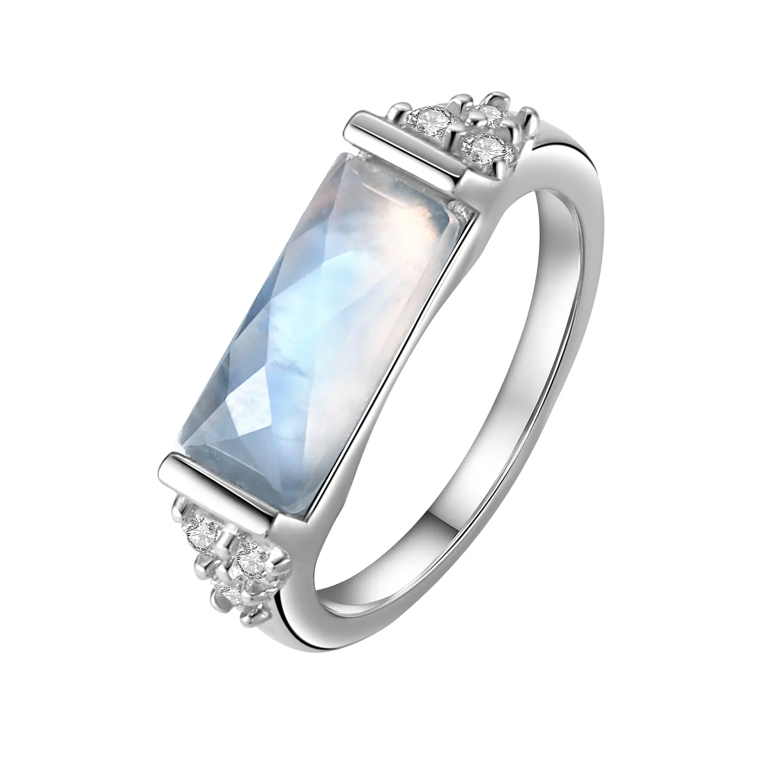 ixluck Natural Moonstone Ring for Women, Emotion-Calming Witchcraft Accessory, Meaningful Healing Gift, Meaningful Gifts