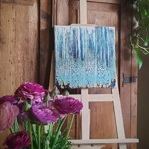 12x12 Abstract Canvas Painting by Cote Design Studio