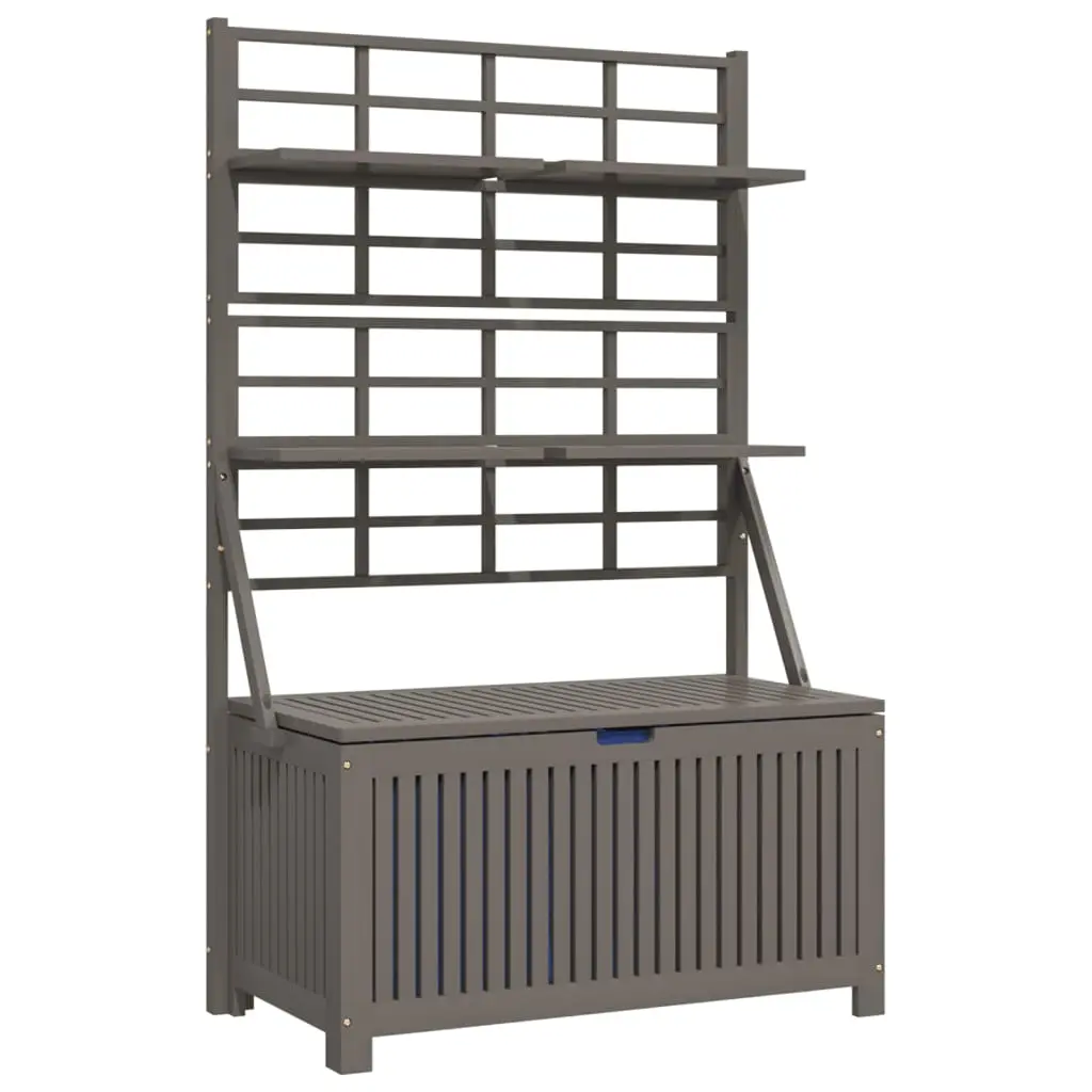 vidaXL Storage Box with Trellis Tool Chest Home Organizer Solid Wood Acacia 3015527