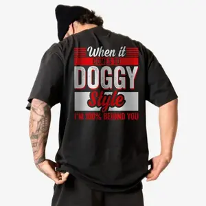 When It Comes To Style T-Shirt, Printed Letter Crewneck Back Sided T-Shirts, Shirt, Vintage Shirt, Retro Graphic Tees Casual Garment