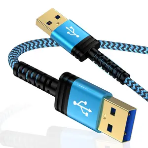 USB to USB , USB A to A Cord Male to Male USB2.0  Double Sided Type A Wire High Speed Data Transfer Cord for   Hard Drive PC Laptop Cooler Camera Enclosure DVD Player TV Hub