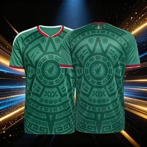 2026 Mexico Home Green Short Sleeve Soccer Jersey Fans