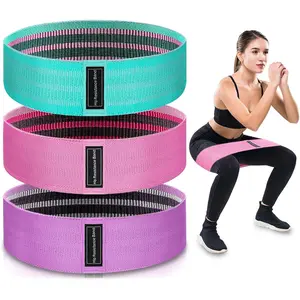 Exercise Bands, 3 Levels Fabric Resistance Bands for Working Out, Workout Bands Resistance for Women & Men, Multi-colored Fabric Booty Bands for Leg Strength Training, Yoga