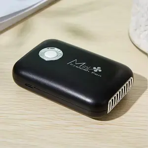 Eyelash fan, mini lash fans for facial, USB handheld eyelash,  air conditioning blower, rechargeable lash air-fan quiet, portable cooling device (Black)