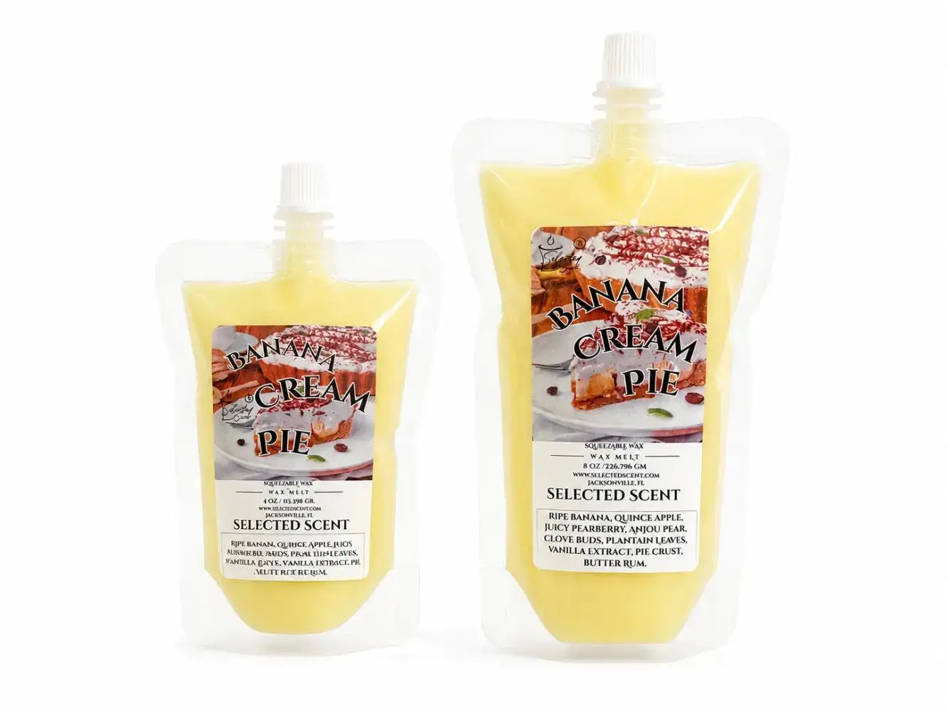 Banana Cream Pie Squeezable Wax Melts – Sweet Bakery-Inspired Home Fragrance by Selected Scent