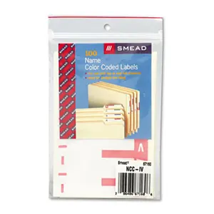 Smead 67160 Alpha-Z Color-Coded First Letter Name Labels- I & V- Pink- 100/Pack