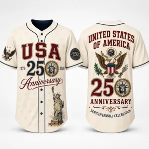 USA 250th Anniversary Baseball Jersey, America Semiquincentennial Shirt, 1776 2026 Patriotic Jersey, Statue of Liberty 4th of July Gift