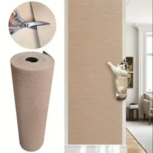 Self-Adhesive Cat Scratching Pad, Durable Multi-Functional Cat Scratch Board, Vertical Scratcher, Interactive Pet Climbing Mat, Polyester DIY Home Decor
