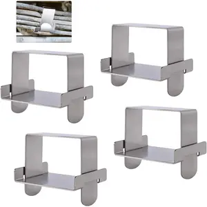 4 Pcs Stainless Steel 1-3/4" Wide Leaf Spring Clamp Kit Leaf Spring Bend Repair Clip Lock Leaf Spring Together for Vehicles Stabilizing Control