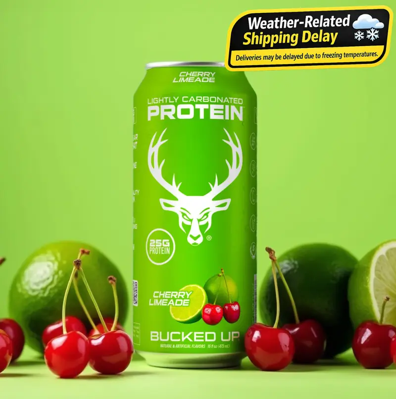 Bucked Up Ready-to-Drink Lightly-Carbonated Protein Soda | 1 Case (12 Cans, 16 oz each) | Protein Isolate, 100 Calories, Zero Sugar