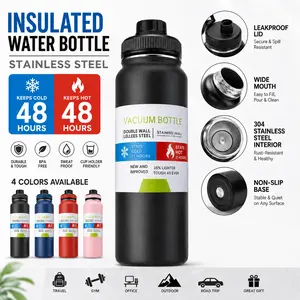 Sports Insulated Tumbler 800ml Stainless Steel Vacuum Water Bottle Leak Resistant Thermal Mug Car Gym