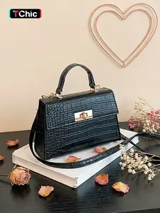 Vintage Mini Crossbody Bag for Women PU Leather Small Top Handle Purse with Removable Chain Strap Dressy Clutch Handbag Convertible crossbody bag Casual Crossbody Bags Crossbody Shoulder Bag